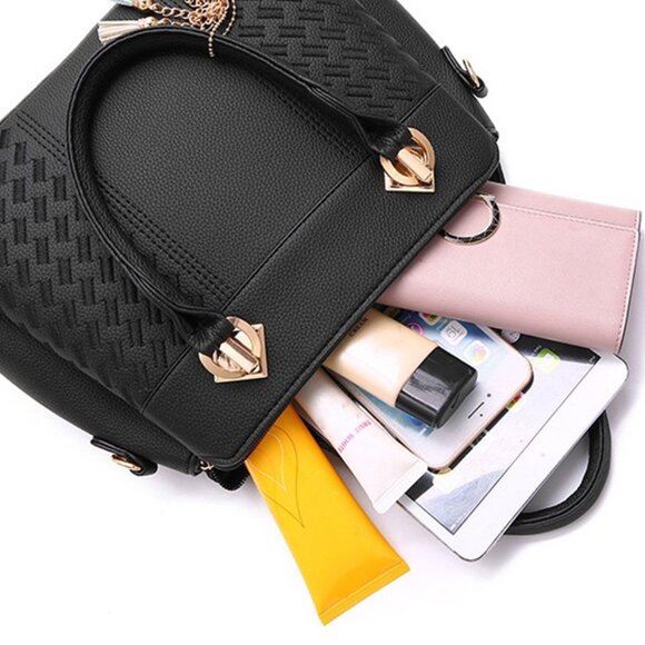 Modern Grace Handbag Leather Top Handle Purse, Pretty in Pink - Picture 5 of 9